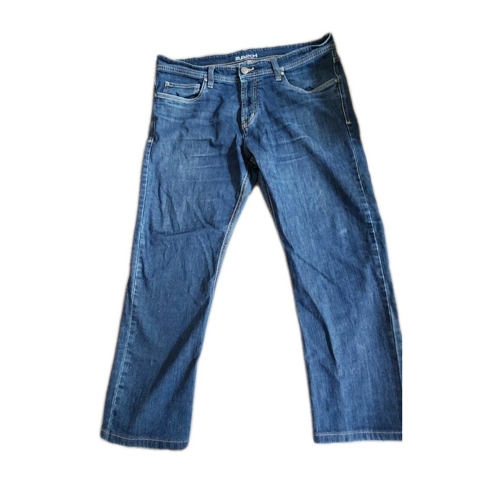 Bugatchi Denim Jeans Mens 36 x 30 Stretch Cotton Dark‎ Wash  Super Nice